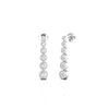 Bezel Set 1.32 CT Diamond Drop Earrings