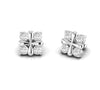 Round 1.27 CT Diamond Floral Stud Earrings