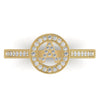 0.23 CT Natural Diamond Initials Personalized Ring