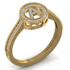 0.23 CT Natural Diamond Initials Personalized Ring