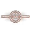 0.23 CT Natural Diamond Initials Personalized Ring