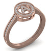 0.23 CT Natural Diamond Initials Personalized Ring