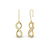 Diamond 0.61 CT Infinity Dangling Earrings