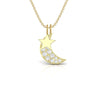 Star Moon 1.35 CT Round Diamond Pendant