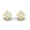 Diamond 0.54 CT Floral Stud Earrings