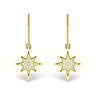 Diamond 0.16 CT Star Dangling Earrings