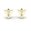 Cluster Diamond Triangle Stud Earrings