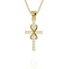 1.29 CT Round Diamond Cross Charm Pendant