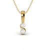 Two Stone 0.44 CT Diamond Dainty Pendant