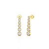 Bezel Set 1.32 CT Diamond Drop Earrings