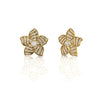 Diamond 1.30 CT Floral Stud Earrings