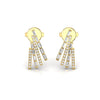 Baguette and Round Diamond 0.52 CT Stud Earrings