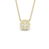 Double Halo Diamond 0.45 CT Dainty Pendant