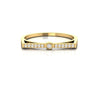 Round Diamond Solid Gold Minimalist Ring