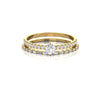 Baguette and Round Diamond 0.72 CT Engagement Ring