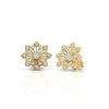 Round Diamond 0.37 CT Vintage Stud Earrings