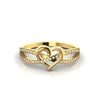 Round Diamond 0.23 CT Heart Engagement Ring