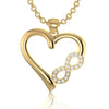 Natural Diamond 0.24 CT Heart Pendant