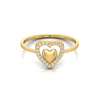 Double Heart Diamond Minimalist Ring