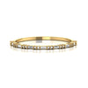 Baguette and Round Diamond 0.22 CT Stackable Ring