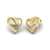 Natural Diamond Dainty Stud Heart Earrings