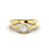 Bezel Set 0.53 CT Diamond Split Shank Ring