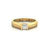 Half Bezel Set Diamond 0.50 CT Ring For Men