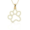 Dog Paw 1.20 CT Round Diamond Pendant