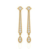 Round Diamond 0.98 CT Drop Earrings