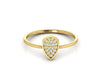 Cluster Diamond Light Weight Pear Ring