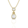 Bezel Set Two Stone 0.29 CT Diamond Pendant