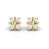 Diamond 0.89 CT Stud Floral Earrings