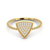 Cluster Diamond 0.17 CT Triangle Dainty Ring