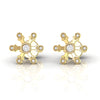 Bezel Set Diamond Designer Stud Earrings