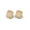 Cluster Diamond 0.73 CT Square Stud Earrings