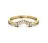 Baguette and Round 0.16 CT Diamond Curved Ring