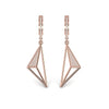 Round Diamond 0.32 CT Dangling Earrings