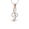 1.08 CT Round Diamond Musical S Pendant