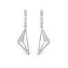 Round Diamond 0.32 CT Dangling Earrings