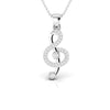 1.08 CT Round Diamond Musical S Pendant